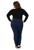 Image of Maree Pour Toi Plus Size Compression Ponte Pant - Navy