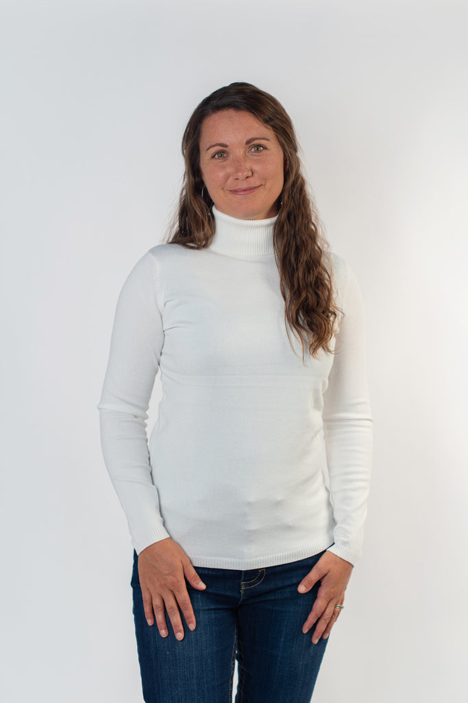 Metric Knits Turtleneck Sweater - Ivory
