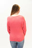 Image of Nally & Millie Modal Knit Cold Shoulder Top - Pink