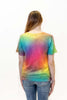 Image of Nally & Millie Short Sleeve Rainbow Knit Top - Multicolor