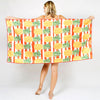 Image of 2-in-1 Beach Towel/Tote Bag - Orange Pineapple Print