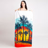 Image of 2-in-1 Beach Towel/Tote Bag - Palm Tree Print