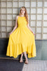 Image of Patrizia Luca Smocked Sleeveless Maxi Dress - Yellow