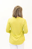Image of Pure Essence V-Neck 3/4 Sleeve Bamboo Jersey Top - Lime