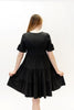 Image of Pure Essence Tiered Bell Sleeve Dress - Black