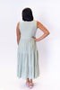Image of Pure Essence Sleeveless Tassel V-Neck Dress - Mist