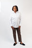 Image of Ravel Button Front Cotton Blouse - White
