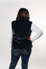 Image of Rippe's Furs 24" Long Hair Female Mink Fur Vest - Black