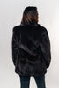 Image of Rippe's Furs Long Hair Female Mink Fur Stroller Jacket - Mahogany