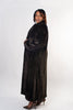 Image of Rippe's Furs Full Length Shawl Collar Mink Fur Coat - Mahogany