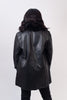 Image of Rippe's Furs Leather Stroller with Fox Fur Tuxedo - Black