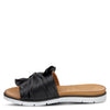 Image of Spring Step Lavona Twist Leather Slide Sandal - Black