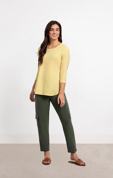 Sympli Go To Classic T 3/4 Sleeve - Butter