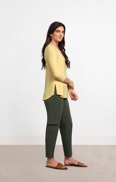 Sympli Go To Classic T 3/4 Sleeve - Butter