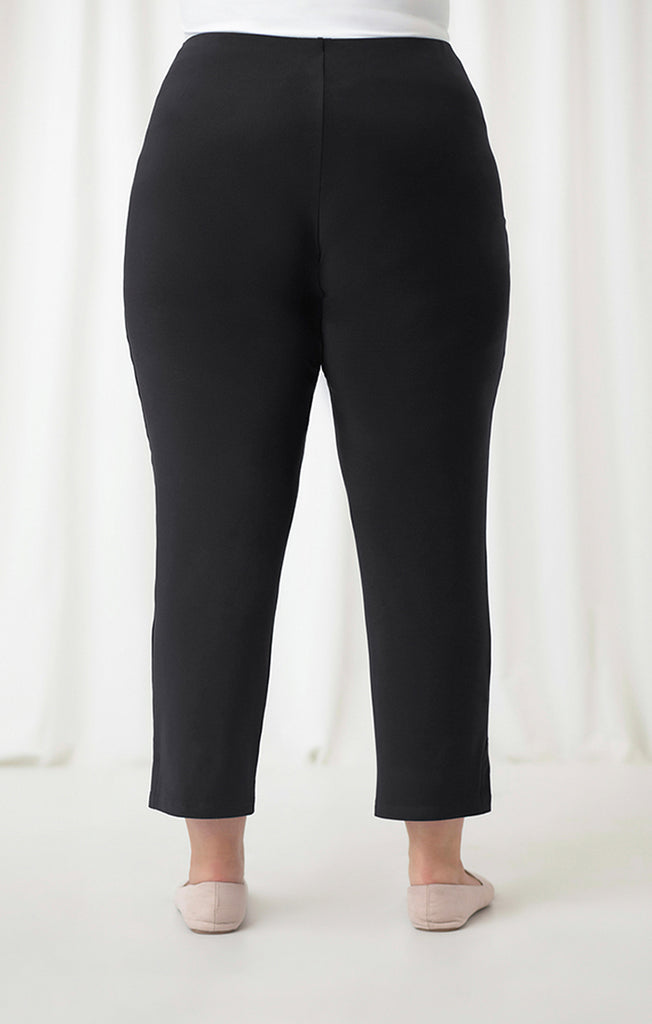 Sympli Narrow Pant Midi Plus Size - Black