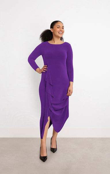 Sympli Drama Dress 3/4 Sleeve - Ultraviolet