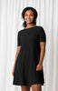 Image of Sympli Trapeze Dress Short Sleeve - Black *Take 15% Off*