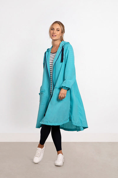 Sympli Silicone Coated Rusch Jacket - Aqua