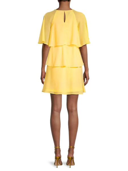 Tash + Sophie by Tiana B Tiered Overlay Dress - Yellow