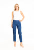 Image of Thin Her Tummy Control Ankle Slit Pant - Light Indigo
