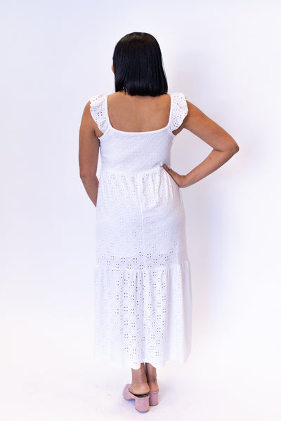 Tash + Sophie by Tiana B Eyelet Tiered Maxi Dress - White