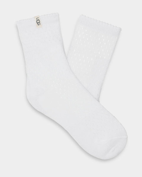 UGG® Adabella Quarter Sock - White