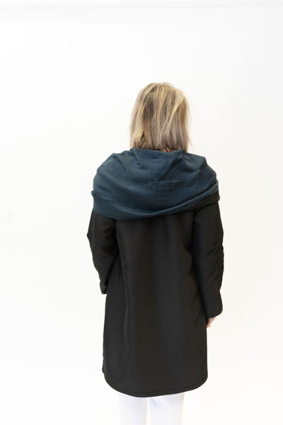 UbU Reversible Hooded Button Front Parisian Raincoat - Navy/Black *Take an EXTRA 25% Off*