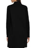 Image of Kenneth Cole Ribbed Sleeve Double Breasted Wool Blend Coat - Black *Take an EXTRA 25% Off*