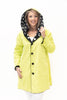 Image of UbU Reversible Hooded Button Front Parisian Raincoat - White Dot/Kiwi *Take an Extra 30% Off*