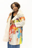 Image of UbU Reversible Hooded Button Front Parisian Raincoat - Capri Shimmers/Linen *Take an Extra 30% Off*